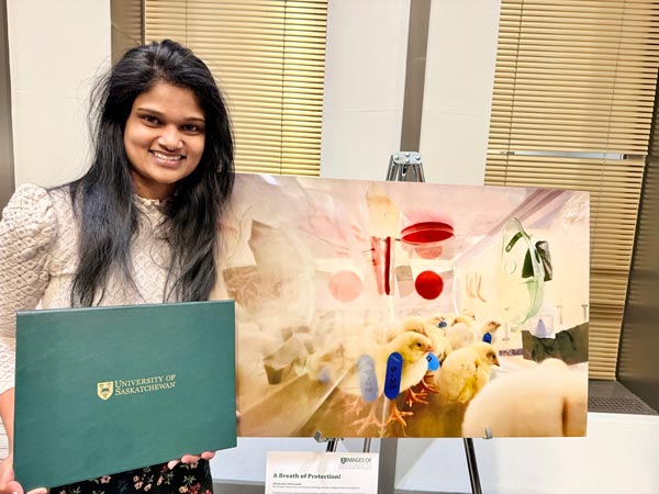 Veterinary Pathology student with Images of Research submission