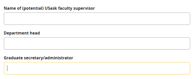 Screenshot showing supervisor input fields